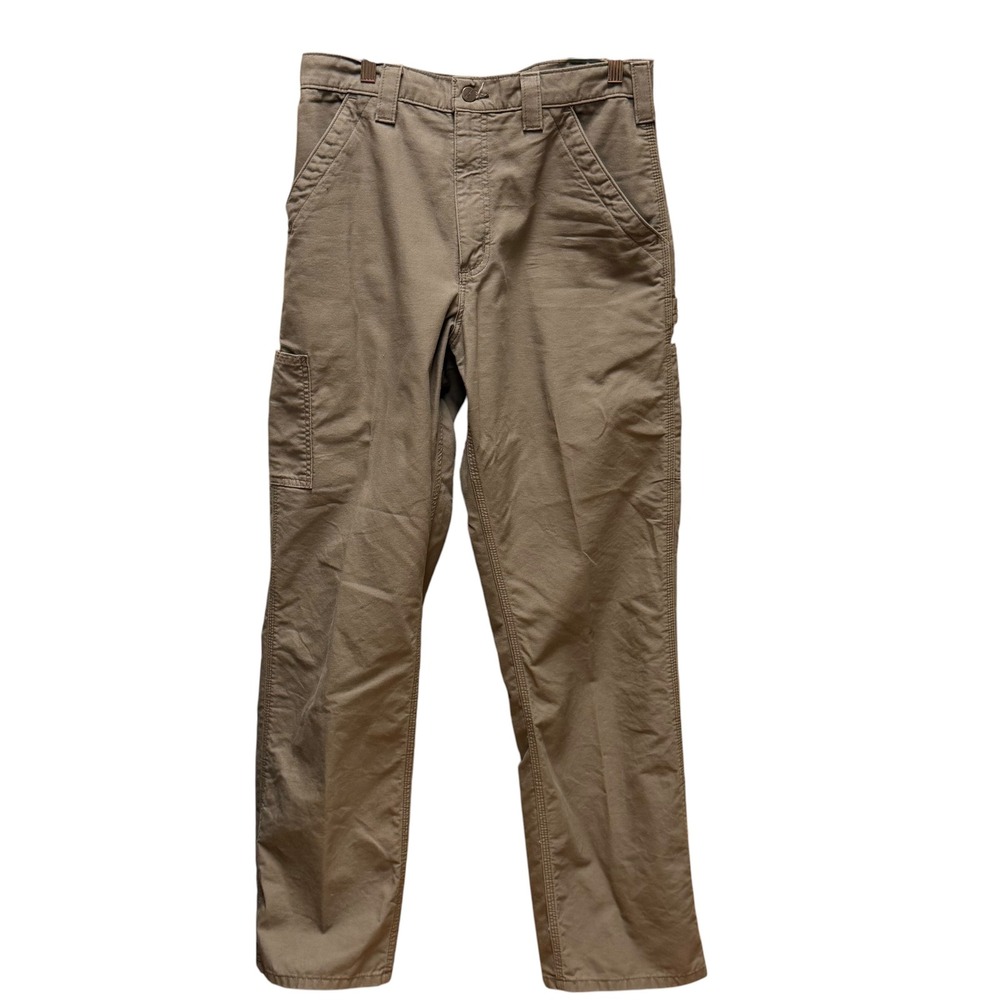 Carhartt Pants Mens 32x34 Brown B151-LBR Original Dungaree Fit Cargo Carpenter